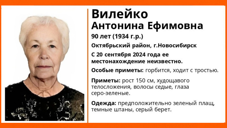 В Новосибирске без вести пропала 90-летняя горбатая бабушка с тростью