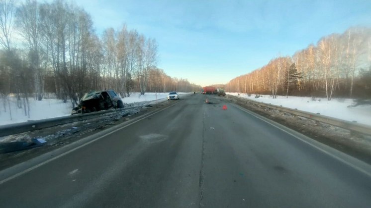 Под Новосибирском водитель легкового автомобиля погиб в лобовом ДТП с грузовиком