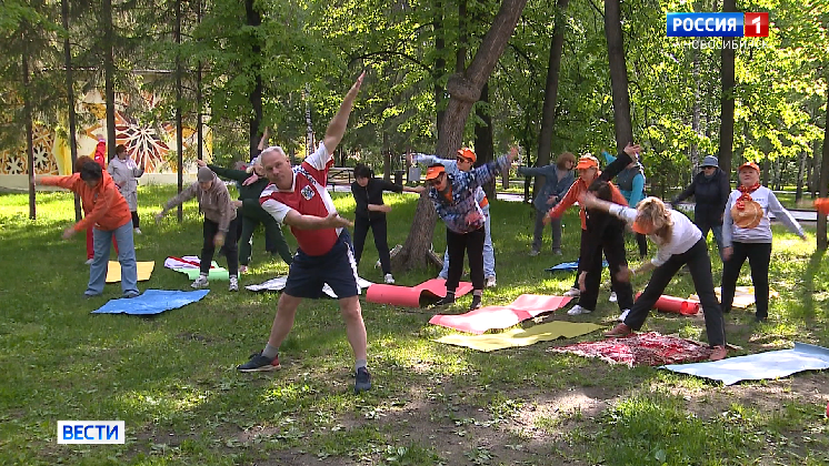 Новый летний сезон парковой гимнастики открыли в Новосибирске для всех желающих