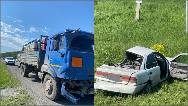 Под Новосибирском пассажирка Nissan погибла в аварии с грузовиком