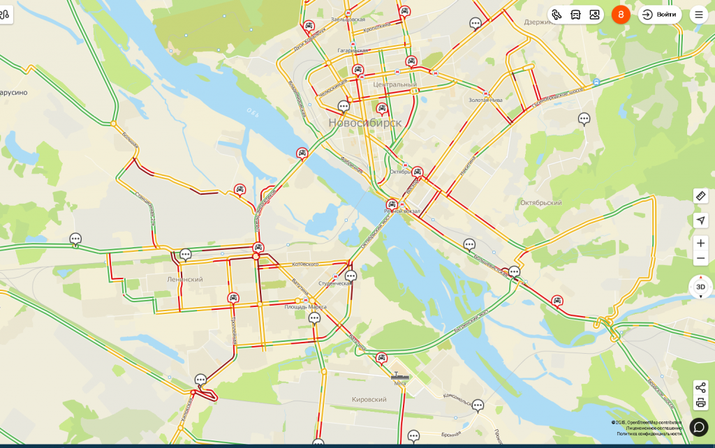 Помощь на дороге новосибирск карта