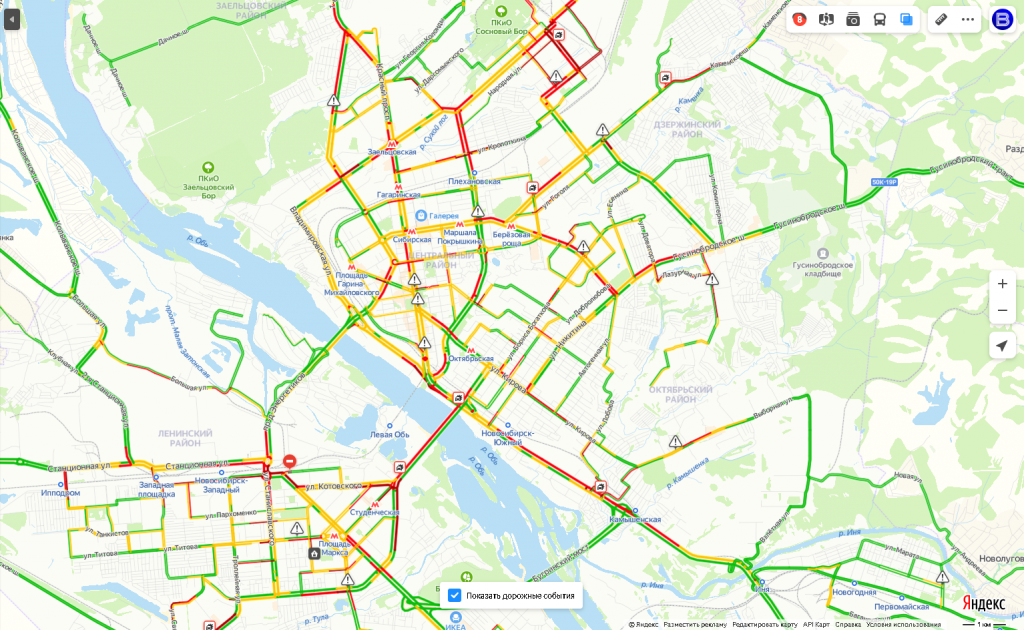 Карта новосибирск в реальном времени