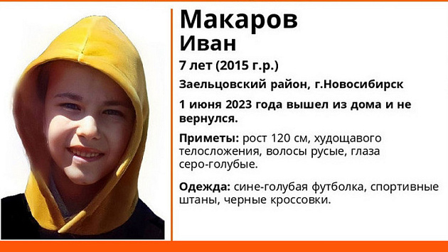 В Новосибирске завершились поиски пропавшего без вести семилетнего мальчика 