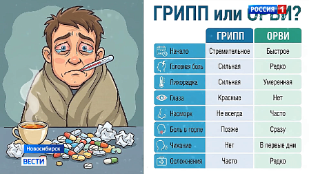 Отличия гриппа от сезонной простуды назвали новосибирские врачи