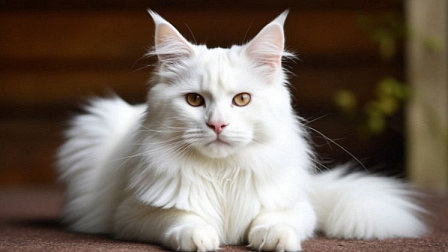 В Новосибирске продают белоснежного доброго мейн-куна за 120 тысяч рублей