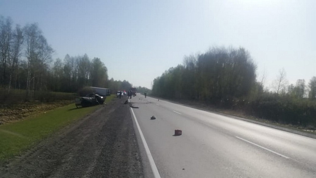 Под Новосибирском водитель выехал на встречку и погиб в аварии с грузовиком