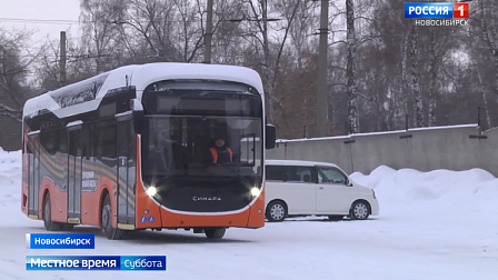 В Новосибирск привезли новый современный троллейбус для испытаний