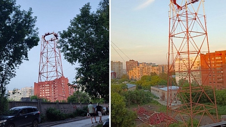 В Новосибирске начали сносить легендарную телевышку на улице Горской
