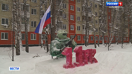 Курсанты военного вуза Минобороны в Новосибирске снова стали снежными мастерами